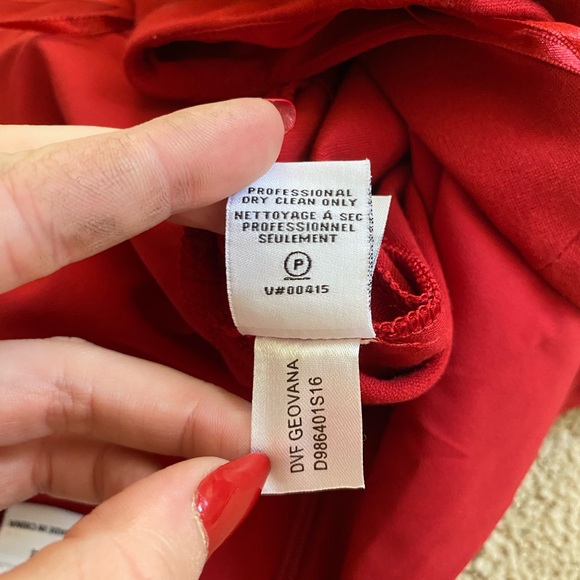 Diane Von Furstenburg Geovanna red sheath dress Rubiate - Picture 7 of 7